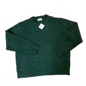 NWT American Eagle green speckled crewneck sweater  Women Size Large